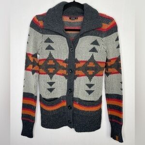 Nixon wool blend southwestern print cardigan